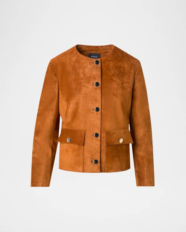 Lamb Suede Single-Breasted Winter Jacket